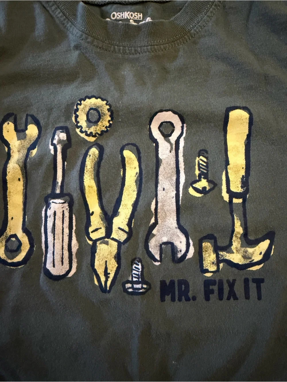 OshKosh Mr. Fix It Tool Tee & Denim Shorts - Green & Blue